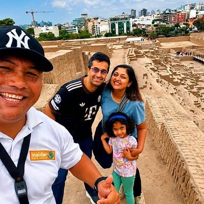 Huaca Pucllana site inside + City Tour in Lima & Catacombs.