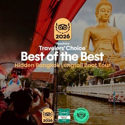 Hidden Bangkok Longtail Boat Tour to Big Buddha&Canal Life 2hrs