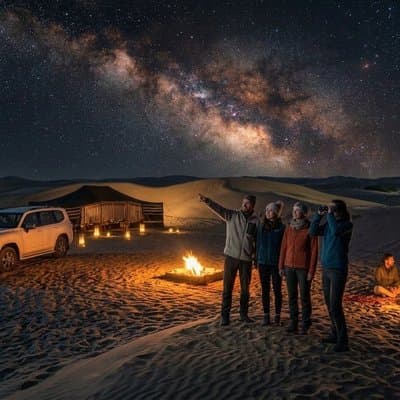 Doha Night Desert Safari: Dune Bashing, Camel Ride & Stargazing