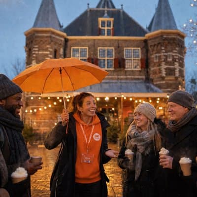 Amsterdam Light Festival Winter Walk with Stroopwafel Tasting