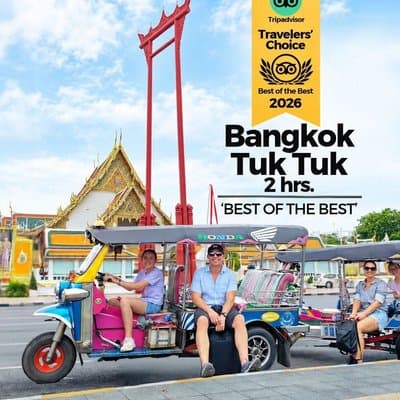 Experience Bangkok with typical Thai tuk-tuk