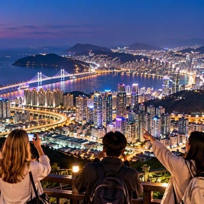 Small group Busan Highlights with Food Market Tour and Night View