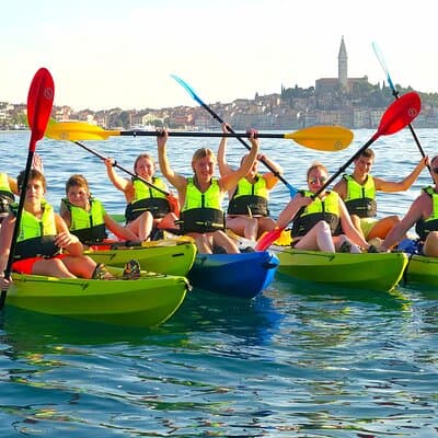 Rovinj amazing kayak tour-free drink &snorkeling &jumps &photos