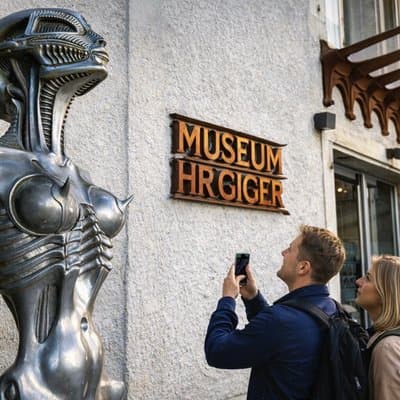 H.R. Giger Alien Museum, Gruyères & Chocolate tour from Geneva