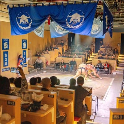 Kyoto Sumo Entertainment Show with Chicken Hot Pot and Geisha