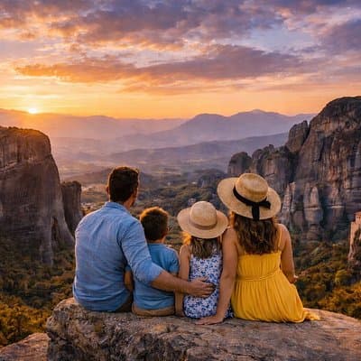 Majestic Sunset Meteora Tour with Local Guide