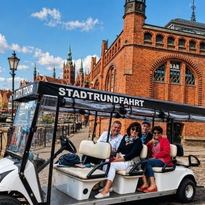 Gdańsk: Visite guidée de la ville en Buggy/Golf Cart LIVE GUIDÉE 1H
