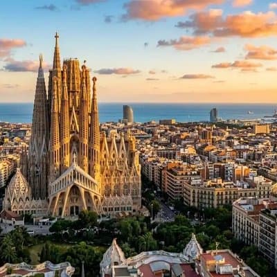 Barcelona in 1 Day: Sagrada Familia, Park Guell,Old Town & Pickup